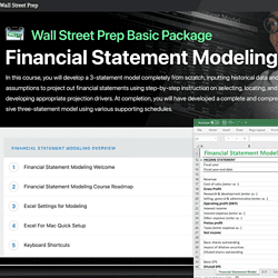 Wall Street Prep Financial Modeling